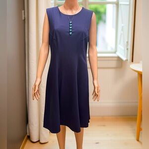 Tommy Hilfiger Navy Sleeveless A-Line Dress Size 12